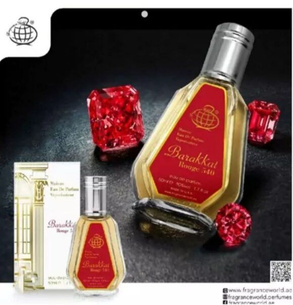 عطر ادکلن 50 میل فراگرنس ورد باراکات رژ سفید رایحه باکارات رژ 540 - تصویر 2