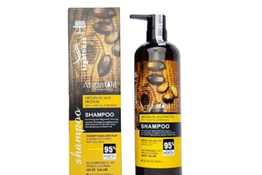 شامپو مو روغن آرگان لایتنس اصل | بدون سولفات | 900ml Lightness shampoo contains argan oil and protein 900ml